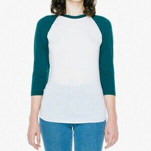 American Apparel 3/4 Crewneck Shirt- Baseball Style